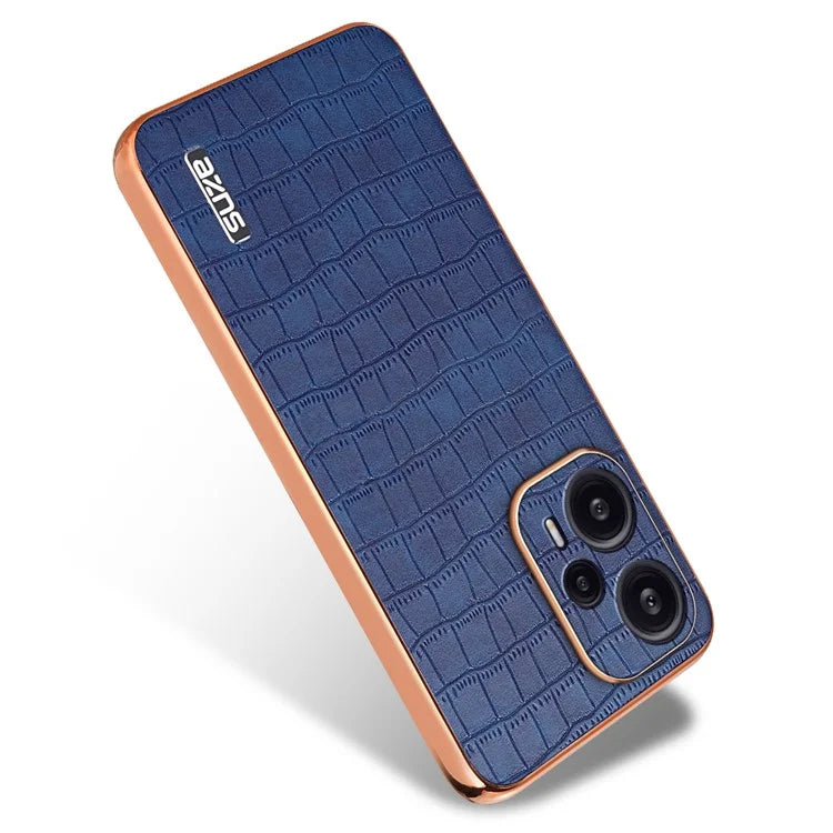 AZNS For Xiaomi Redmi Note 12 Turbo / Poco F5 5G Case Electroplating PU+TPU Phone Cover