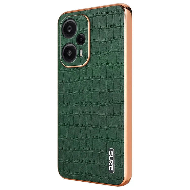 AZNS For Xiaomi Redmi Note 12 Turbo / Poco F5 5G Case Electroplating PU+TPU Phone Cover