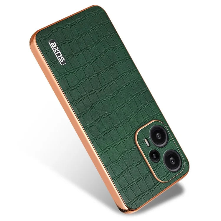 AZNS For Xiaomi Redmi Note 12 Turbo / Poco F5 5G Case Electroplating PU+TPU Phone Cover