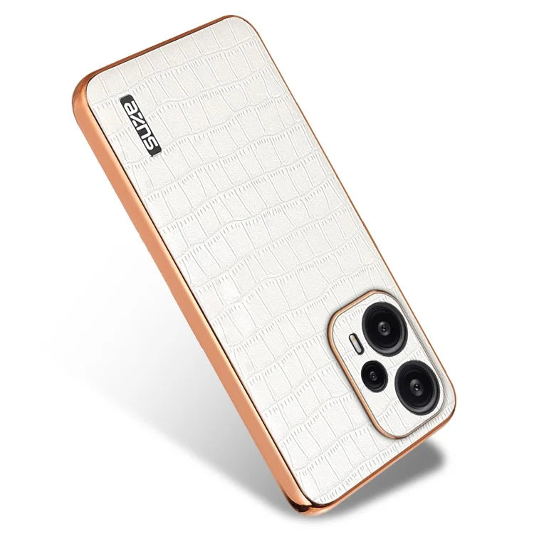 AZNS For Xiaomi Redmi Note 12 Turbo / Poco F5 5G Case Electroplating PU+TPU Phone Cover
