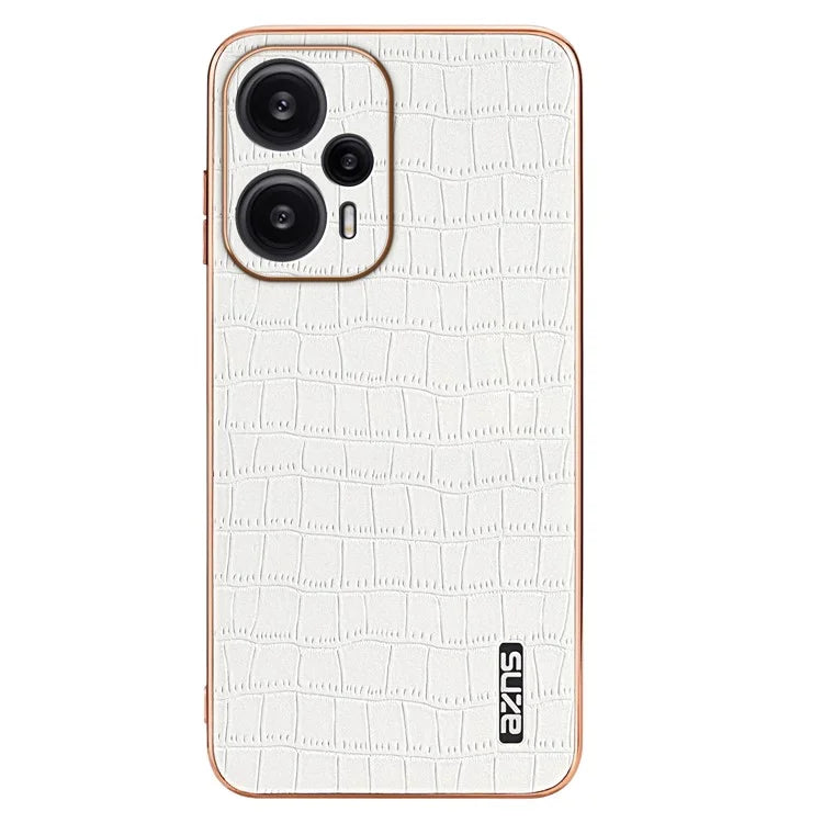 AZNS For Xiaomi Redmi Note 12 Turbo / Poco F5 5G Case Electroplating PU+TPU Phone Cover