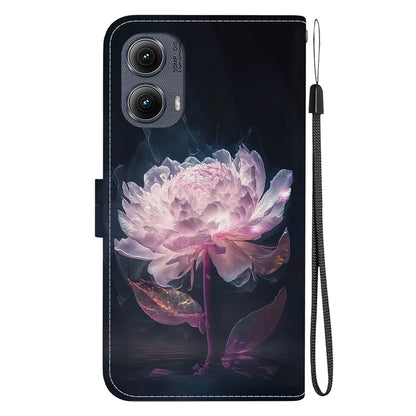 For Motorola Edge (2024) 5G Wallet Case Pattern Print Leather Phone Cover