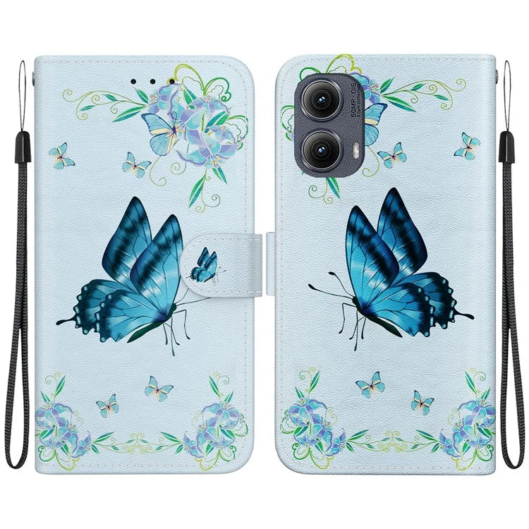 For Motorola Edge (2024) 5G Wallet Case Pattern Print Leather Phone Cover