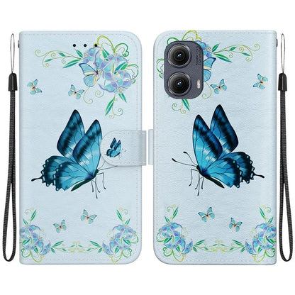 For Motorola Edge (2024) 5G Wallet Case Pattern Print Leather Phone Cover