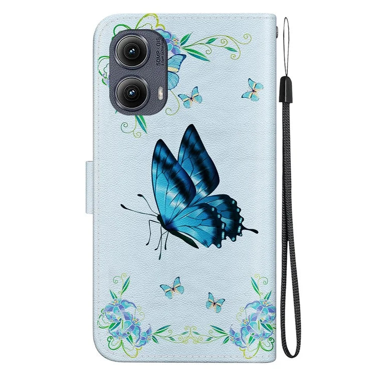 For Motorola Edge (2024) 5G Wallet Case Pattern Print Leather Phone Cover