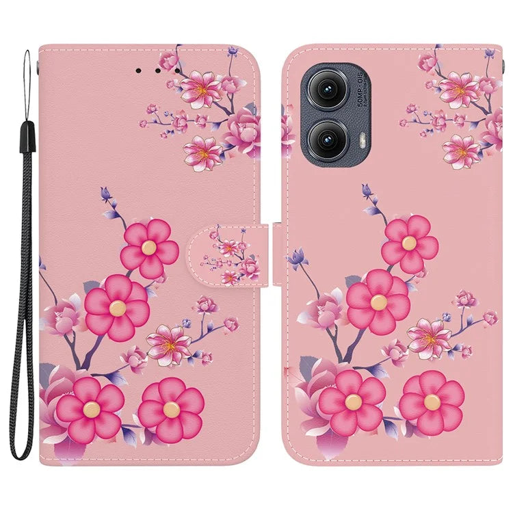For Motorola Edge (2024) 5G Wallet Case Pattern Print Leather Phone Cover