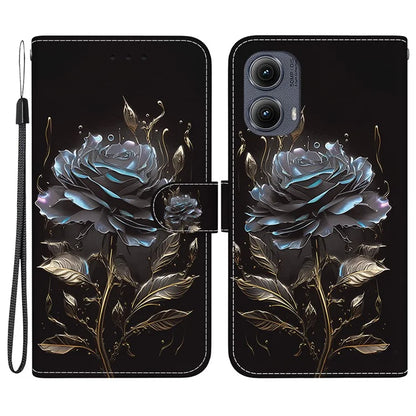 For Motorola Edge (2024) 5G Wallet Case Pattern Print Leather Phone Cover