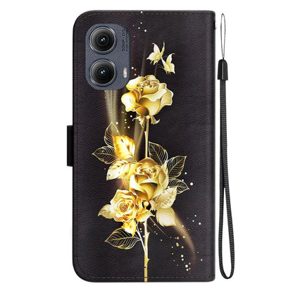 For Motorola Edge (2024) 5G Wallet Case Pattern Print Leather Phone Cover