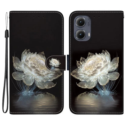 For Motorola Edge (2024) 5G Wallet Case Pattern Print Leather Phone Cover