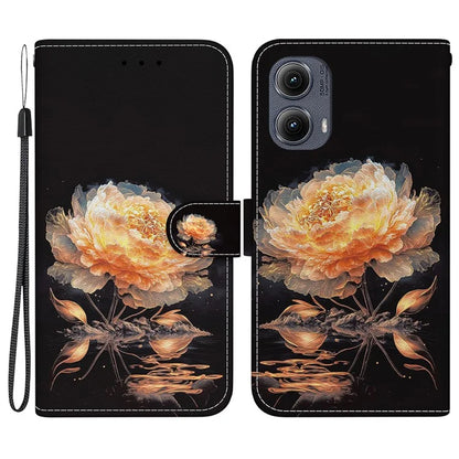 For Motorola Edge (2024) 5G Wallet Case Pattern Print Leather Phone Cover