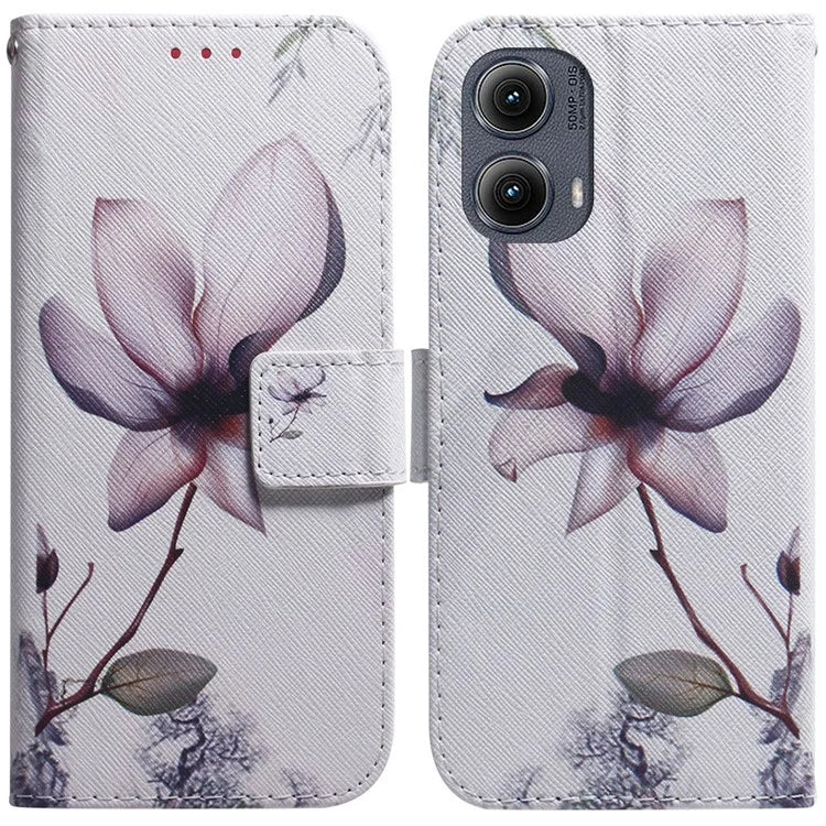 For Motorola Edge (2024) 5G Wallet Case Pattern Print Leather Phone Cover
