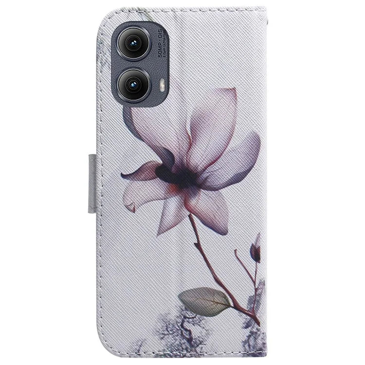 For Motorola Edge (2024) 5G Wallet Case Pattern Print Leather Phone Cover