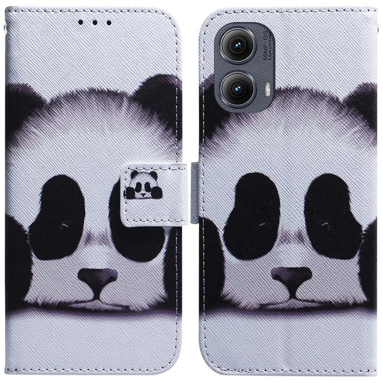 For Motorola Edge (2024) 5G Wallet Case Pattern Print Leather Phone Cover