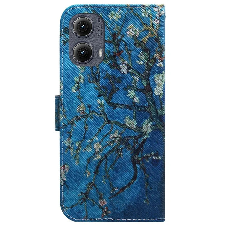 For Motorola Edge (2024) 5G Wallet Case Pattern Print Leather Phone Cover