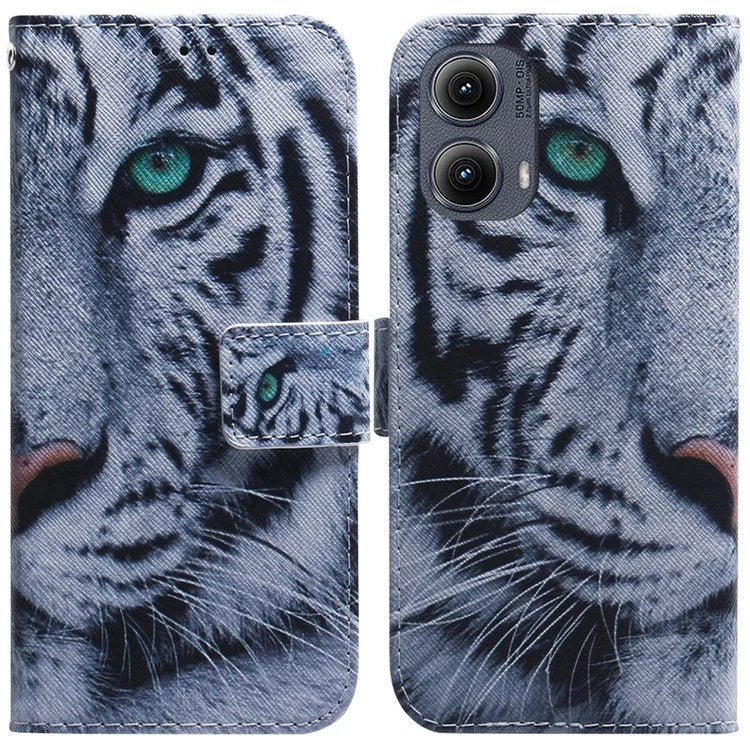 For Motorola Edge (2024) 5G Wallet Case Pattern Print Leather Phone Cover