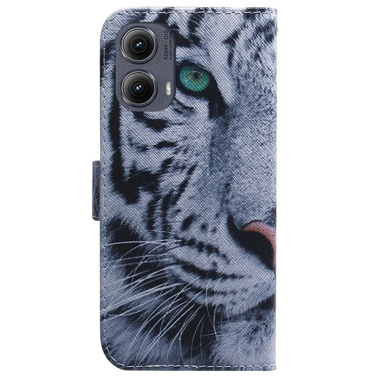 For Motorola Edge (2024) 5G Wallet Case Pattern Print Leather Phone Cover