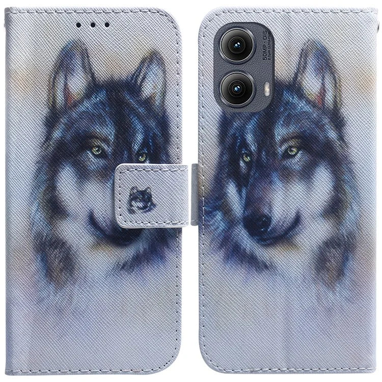 For Motorola Edge (2024) 5G Wallet Case Pattern Print Leather Phone Cover