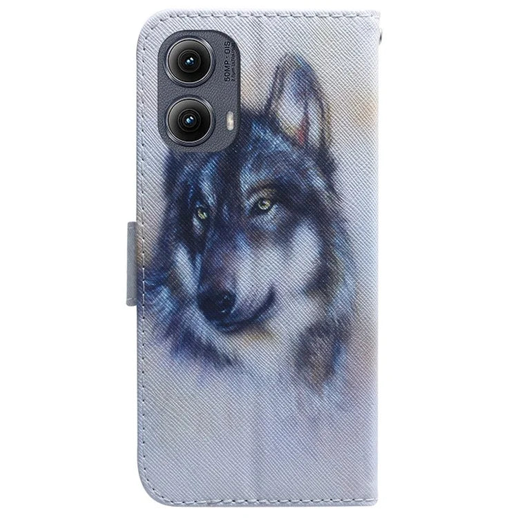 For Motorola Edge (2024) 5G Wallet Case Pattern Print Leather Phone Cover