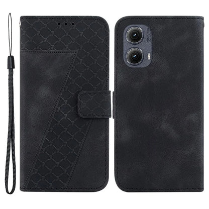 For Motorola Edge (2024) 5G Case 7-Shaped Pattern Leather Shockproof Phone Cover