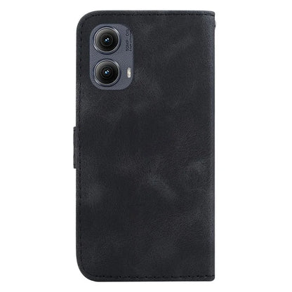 For Motorola Edge (2024) 5G Case 7-Shaped Pattern Leather Shockproof Phone Cover