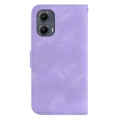 For Motorola Edge (2024) 5G Case 7-Shaped Pattern Leather Shockproof Phone Cover