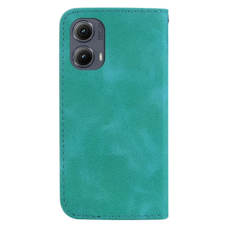 For Motorola Edge (2024) 5G Case 7-Shaped Pattern Leather Shockproof Phone Cover