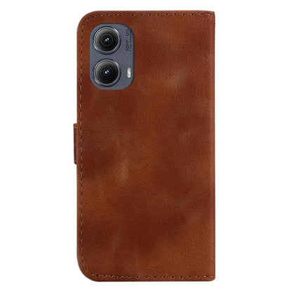 For Motorola Edge (2024) 5G Case 7-Shaped Pattern Leather Shockproof Phone Cover