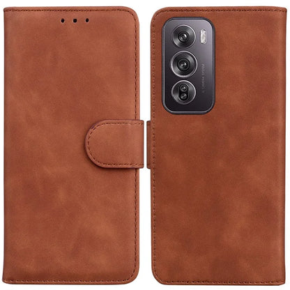 For Oppo Reno12 Pro 5G (Global) Case Solid Color Leather Wallet Phone Cover