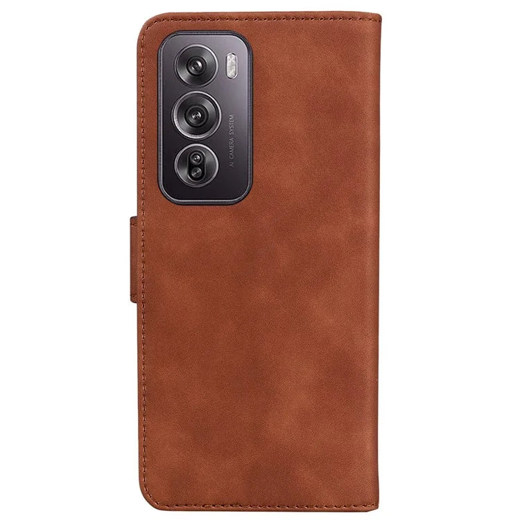 For Oppo Reno12 Pro 5G (Global) Case Solid Color Leather Wallet Phone Cover