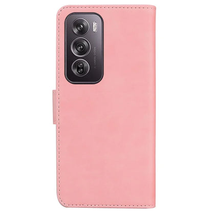 For Oppo Reno12 Pro 5G (Global) Case Solid Color Leather Wallet Phone Cover