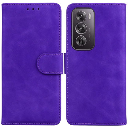 For Oppo Reno12 Pro 5G (Global) Case Solid Color Leather Wallet Phone Cover