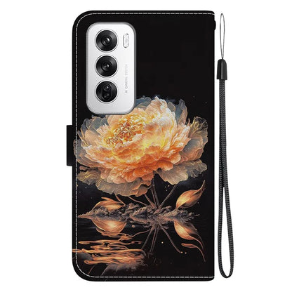 For Oppo Reno12 5G (Global) Case Leather Wallet Phone Cover Pattern Printing