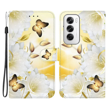 For Oppo Reno12 5G (Global) Case Leather Wallet Phone Cover Pattern Printing