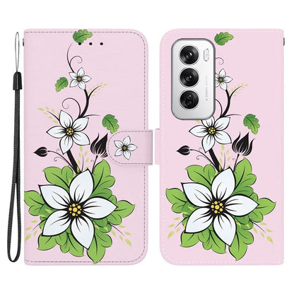 For Oppo Reno12 5G (Global) Case Leather Wallet Phone Cover Pattern Printing