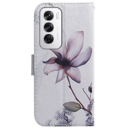 For Oppo Reno12 5G (Global) Case Pattern Print Leather Wallet Phone Cover
