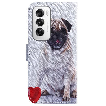 For Oppo Reno12 5G (Global) Case Pattern Print Leather Wallet Phone Cover