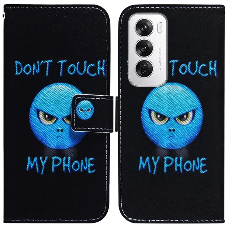 For Oppo Reno12 5G (Global) Case Pattern Print Leather Wallet Phone Cover