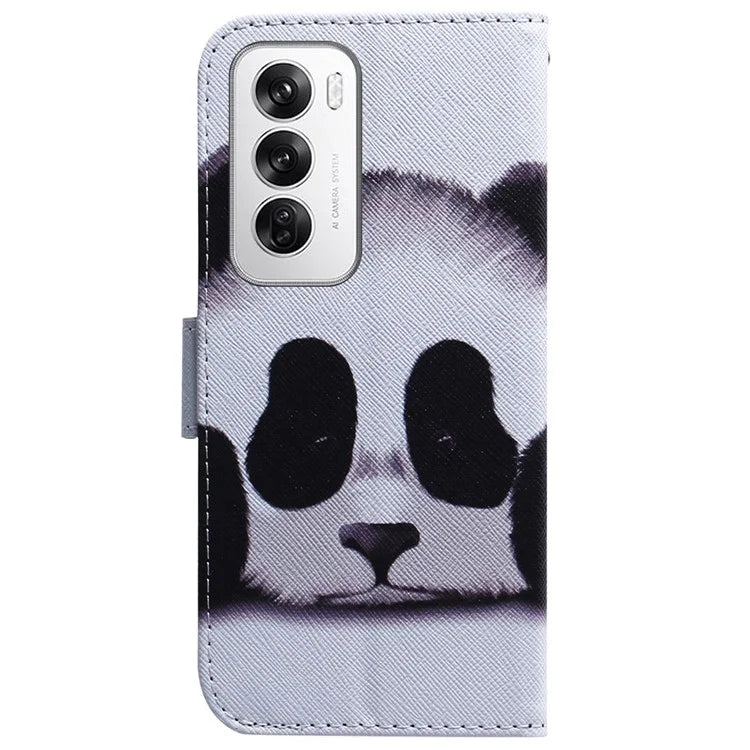 For Oppo Reno12 5G (Global) Case Pattern Print Leather Wallet Phone Cover