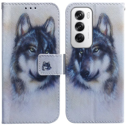 For Oppo Reno12 5G (Global) Case Pattern Print Leather Wallet Phone Cover