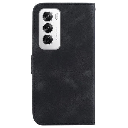 For Oppo Reno12 5G (Global) Case 7-Shaped Pattern Imprint Leather Phone Cover