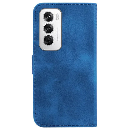 For Oppo Reno12 5G (Global) Case 7-Shaped Pattern Imprint Leather Phone Cover