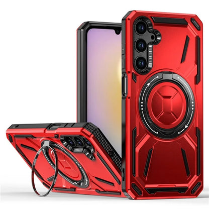 For Samsung Galaxy A25 5G (Global) (161.0 X 76.5 X 8.3mm) Magnetic Case Kickstand Hybrid Phone Cover