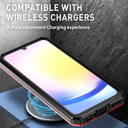 For Samsung Galaxy A25 5G (Global) (161.0 X 76.5 X 8.3mm) Magnetic Case Kickstand Hybrid Phone Cover