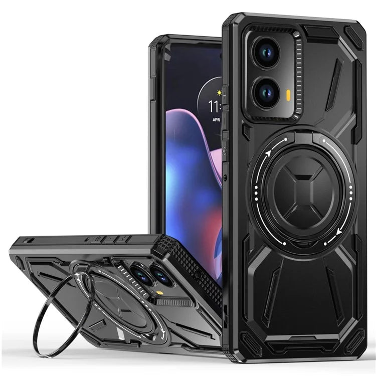 For Motorola Edge (2024) 5G Case Compatible with MagSafe Kickstand TPU+PC Phone Cover