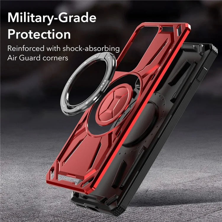 For Motorola Edge (2024) 5G Case Compatible with MagSafe Kickstand TPU+PC Phone Cover