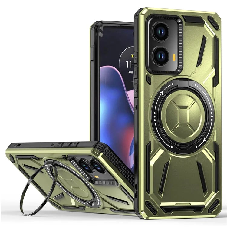 For Motorola Edge (2024) 5G Case Compatible with MagSafe Kickstand TPU+PC Phone Cover