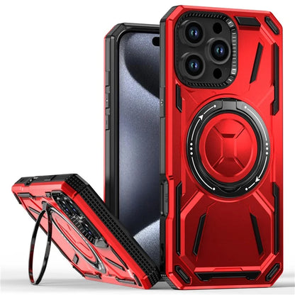 For iPhone 16 Pro Max Kickstand Case TPU+PC Magnetic Phone Cover