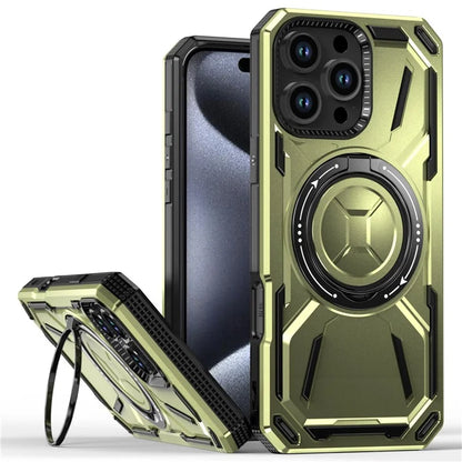 For iPhone 16 Pro Max Kickstand Case TPU+PC Magnetic Phone Cover