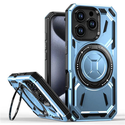 For iPhone 16 Pro Case TPU+PC Magnetic Phone Cover with Kickstand