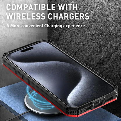 For iPhone 16 Pro Case TPU+PC Magnetic Phone Cover with Kickstand